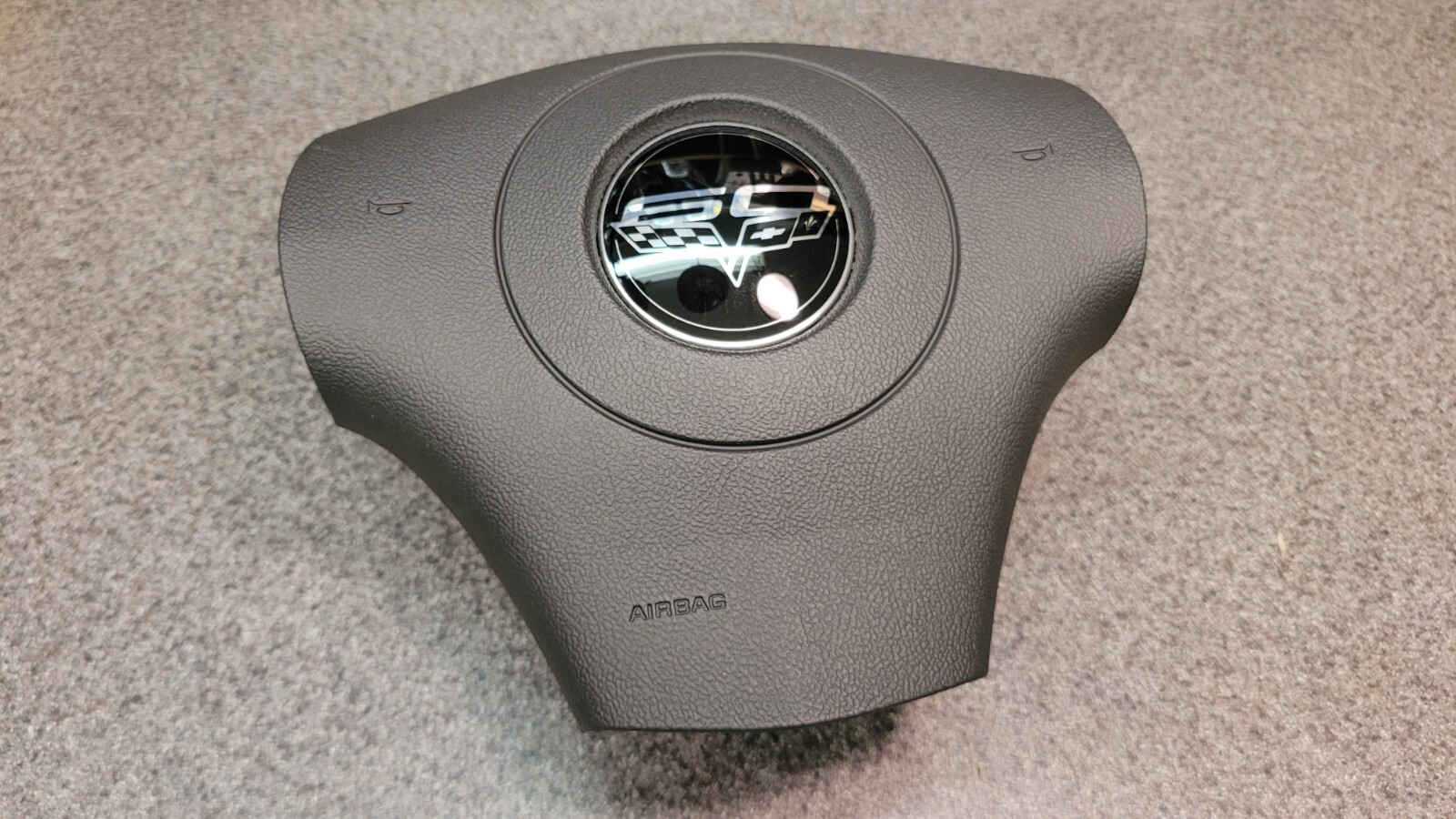 2011 2012 2013 Chevy C6 Corvette 60th Driver Wheel Airbag Cover BLACK 22876523